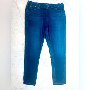 Chico’s sz 1 Platinum Jegging sz 12 Dark Wash High Rise Skinny Jean Pants Women